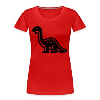 Dinosaur - Women's Premium Organic T-Shirt - red - Front - Mia (176cm)
