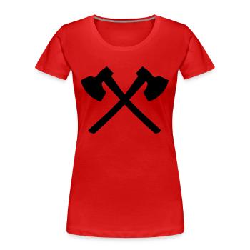 Axt - Frauen Premium Bio T-Shirt - Rot - Vorne - Mia (176cm)