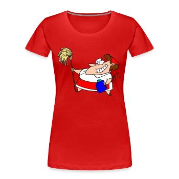 cleaning woman - Women's Premium Organic T-Shirt - red - Front - Mia (176cm)