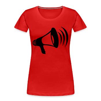megaphone - Women's Premium Organic T-Shirt - red - Front - Mia (176cm)