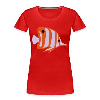 chelmon rostratus vektor - Frauen Premium Bio T-Shirt - Rot - Vorne - Mia (176cm)