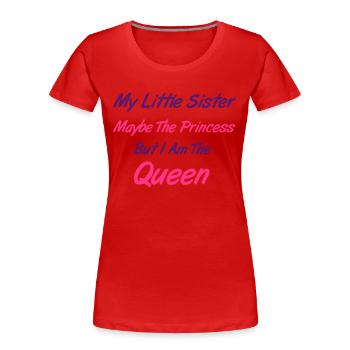 Queen - Frauen Premium Bio T-Shirt - Rot - Vorne - Mia (176cm)