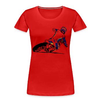 Supermoto - Supermotard - Women's Premium Organic T-Shirt - red - Front - Mia (176cm)