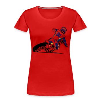 Supermoto - Supermotard - Women's Premium Organic T-Shirt - red - Front - Mia (176cm)