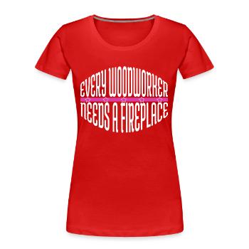 plombier blagues idée cadeau tronçonneuse cool - T-shirt bio Premium Femme - rouge - Devant - Mia (176cm)