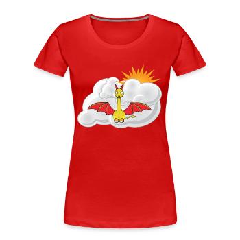 Dragon pour bébé, thème ludique pour enfants - T-shirt bio Premium Femme - rouge - Devant - Mia (176cm)