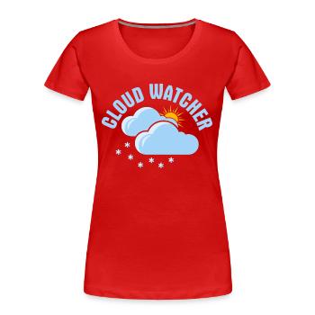Cloud Watcher Meteorology Weather - Frauen Premium Bio T-Shirt - Rot - Vorne - Mia (176cm)