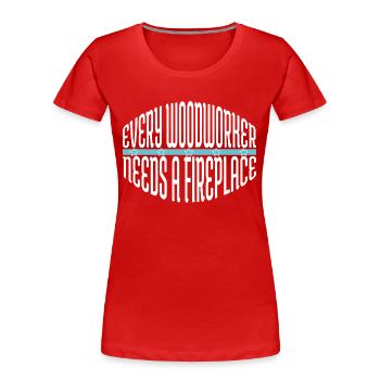 carpenter hoodies and sweatshirts woodworker mason - Frauen Premium Bio T-Shirt - Rot - Vorne - Mia (176cm)