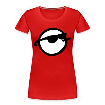 Sunglasses man - T-shirt bio Premium Femme - rouge - Devant - Mia (176cm)
