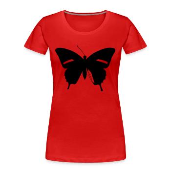 Schmetterling Natur Schmetterlinge Vektor 9 - Frauen Premium Bio T-Shirt - Rot - Vorne - Mia (176cm)