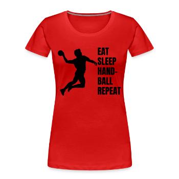 Handball Équipe de handball Handball Joueur de handball - T-shirt bio Premium Femme - rouge - Devant - Mia (176cm)