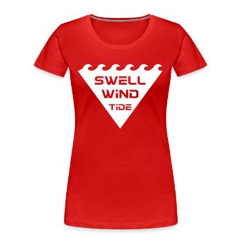 Surfing Surfboard Surfer Geschenkidee - Frauen Premium Bio T-Shirt - Rot - Vorne - Mia (176cm)