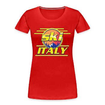 Ski Italy - Women's Premium Organic T-Shirt - red - Front - Mia (176cm)