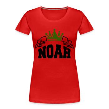 Noé - T-shirt bio Premium Femme - rouge - Devant - Mia (176cm)