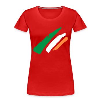 Irland Flagge - Vintage - Frauen Premium Bio T-Shirt - Rot - Vorne - Mia (176cm)