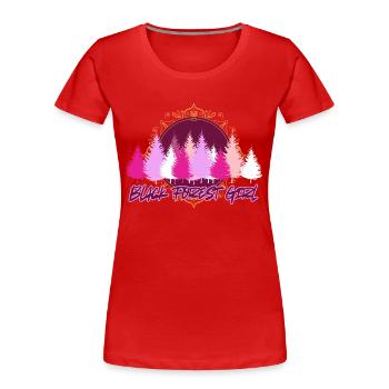 Black Forest Girl - Frauen Premium Bio T-Shirt - Rot - Vorne - Mia (176cm)
