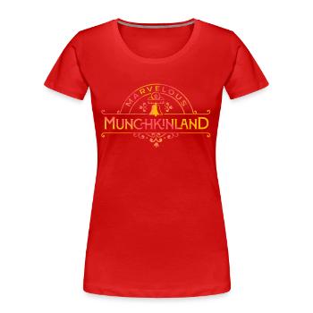 Wicked Design Marvelous Munchkinland - Frauen Premium Bio T-Shirt - Rot - Vorne - Mia (176cm)
