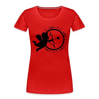 ti amo - amor - Frauen Premium Bio T-Shirt - Rot - Vorne - Mia (176cm)