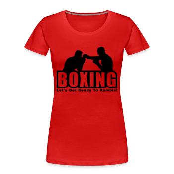 boxe thailandaise - T-shirt bio Premium Femme - rouge - Devant - Mia (176cm)