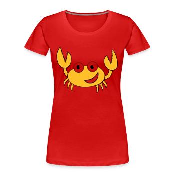 Krebs - Frauen Premium Bio T-Shirt - Rot - Vorne - Mia (176cm)