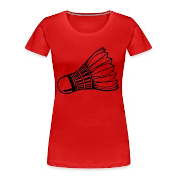 Federball - Frauen Premium Bio T-Shirt - Rot - Vorne - Mia (176cm)