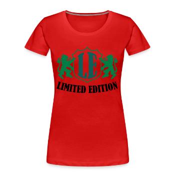 limited_edition_02 - T-shirt bio Premium Femme - rouge - Devant - Mia (176cm)