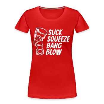 Mechanic Engine Piston - Frauen Premium Bio T-Shirt - Rot - Vorne - Mia (176cm)