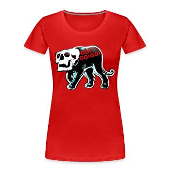 Zoffart GO!GO!GO! - Frauen Premium Bio T-Shirt - Rot - Vorne - Mia (176cm)