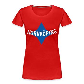 Norrköping - Frauen Premium Bio T-Shirt - Rot - Vorne - Mia (176cm)