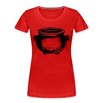 Kessel Magisch Hexe Halloween - Frauen Premium Bio T-Shirt - Rot - Vorne - Mia (176cm)
