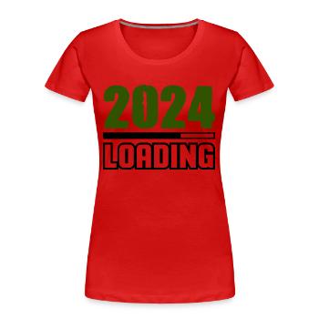 Chargement 2024 - T-shirt bio Premium Femme - rouge - Devant - Mia (176cm)