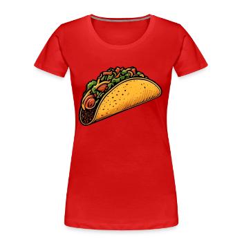 Tacos - Frauen Premium Bio T-Shirt - Rot - Vorne - Mia (176cm)