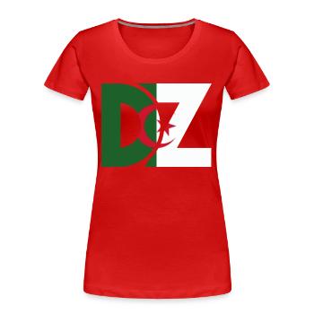 les DZ algériens-idée cadeau Algérie - T-shirt bio Premium Femme - rouge - Devant - Mia (176cm)