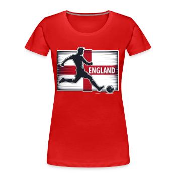 England football - English soccer player - Women's Premium Organic T-Shirt - red - Front - Mia (176cm)
