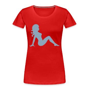 sympa fille - T-shirt bio Premium Femme - rouge - Devant - Mia (176cm)