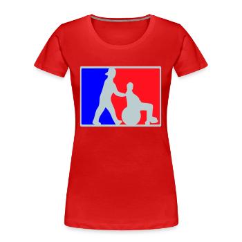 chaise roulante - T-shirt bio Premium Femme - rouge - Devant - Mia (176cm)