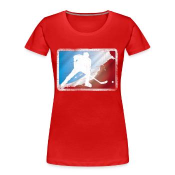Eishockey - Frauen Premium Bio T-Shirt - Rot - Vorne - Mia (176cm)