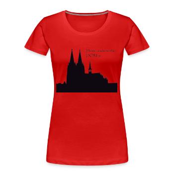 Cologne cathedral - Women's Premium Organic T-Shirt - red - Front - Mia (176cm)
