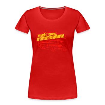 Nich' mit Commander - Frauen Premium Bio T-Shirt - Rot - Vorne - Mia (176cm)