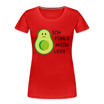 Avocado - Frauen Premium Bio T-Shirt - Rot - Vorne - Mia (176cm)