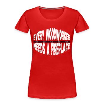 carpenter joke birthday present - Women's Premium Organic T-Shirt - red - Front - Mia (176cm)