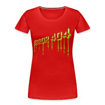 Schleim Tropfen Error 404 - Frauen Premium Bio T-Shirt - Rot - Vorne - Mia (176cm)