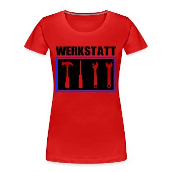 werkzeug werkstatt - Frauen Premium Bio T-Shirt - Rot - Vorne - Mia (176cm)