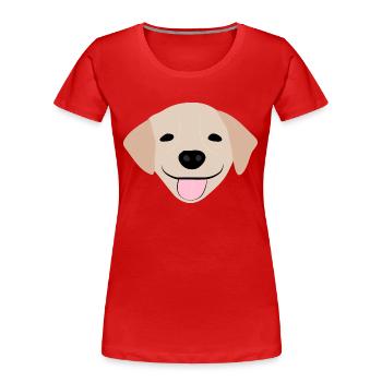 Golden Retriever 2 - Women's Premium Organic T-Shirt - red - Front - Mia (176cm)