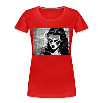 Dreifaltigkeit #5 - Frauen Premium Bio T-Shirt - Rot - Vorne - Mia (176cm)