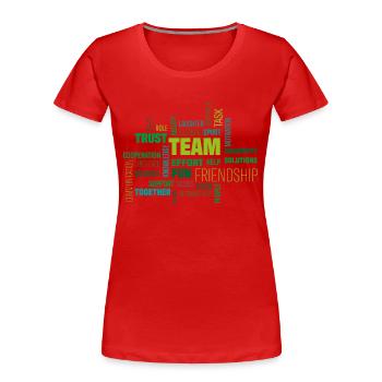 Équipe - T-shirt bio Premium Femme - rouge - Devant - Mia (176cm)