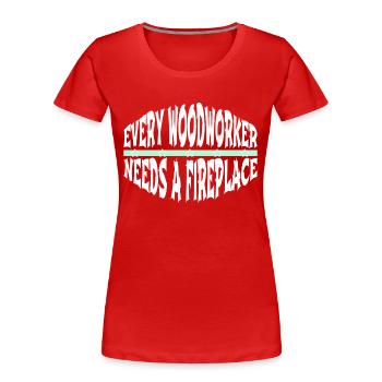 Chemise amusante de blague de bûcheron hearbeat - T-shirt bio Premium Femme - rouge - Devant - Mia (176cm)