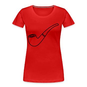 Pipe - Women's Premium Organic T-Shirt - red - Front - Mia (176cm)