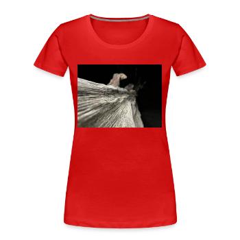 Pure Wood - Frauen Premium Bio T-Shirt - Rot - Vorne - Mia (176cm)