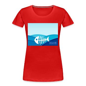 save the ocean - Frauen Premium Bio T-Shirt - Rot - Vorne - Mia (176cm)